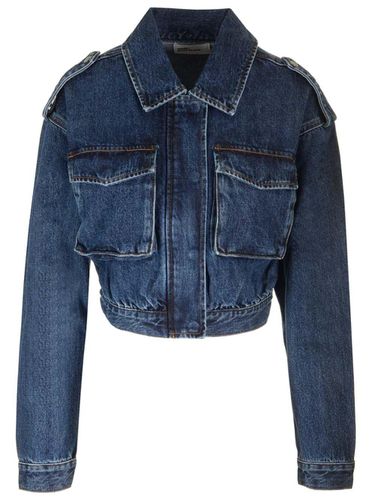 Denim Utility Cropped Jacket - self-portrait - Modalova