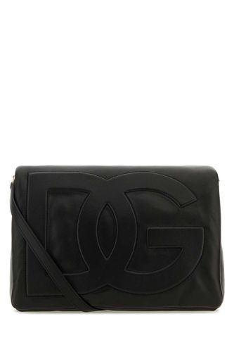 Black Nappa Leather Dg Logo Bag Soft Clutch - Dolce & Gabbana - Modalova