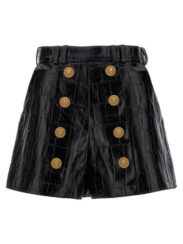 Balmain Leather Shorts - Balmain - Modalova