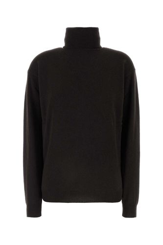 Dark Brown Cashmere Sweater - Saint Laurent - Modalova