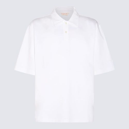 Marni White Cotton Polo Shirt - Marni - Modalova