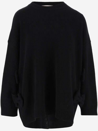 Wool Sweater With Bow Detail - Valentino - Modalova