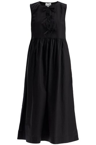 Ganni Tie String Poplin Dress - Ganni - Modalova