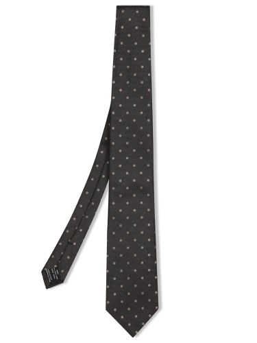 Silk Tie In Grey With Bronze Dots - Tom Ford - Modalova