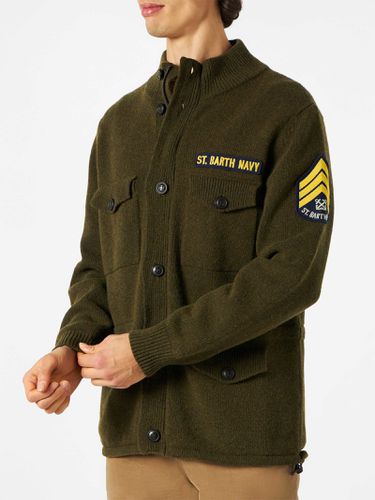 Knitted Field Jacket With Patch - MC2 Saint Barth - Modalova