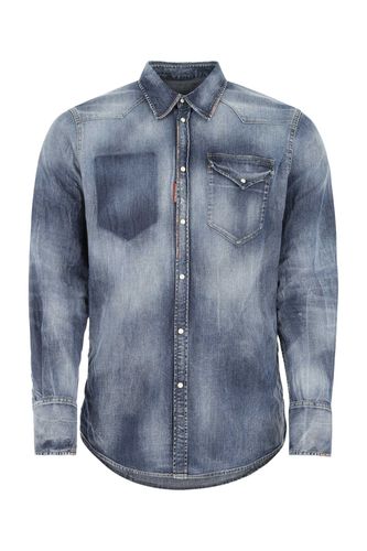 Stretch Denim Western Shirt - Dsquared2 - Modalova