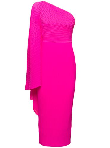 Lenna Midi Fuchsia One-shoulder Dress In Pleated Fabric Woman - Solace London - Modalova