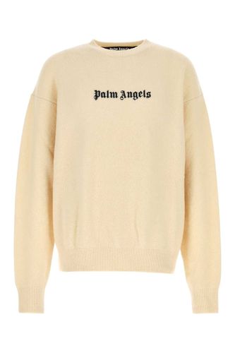 Ivory Stretch Wool Blend Sweater - Palm Angels - Modalova