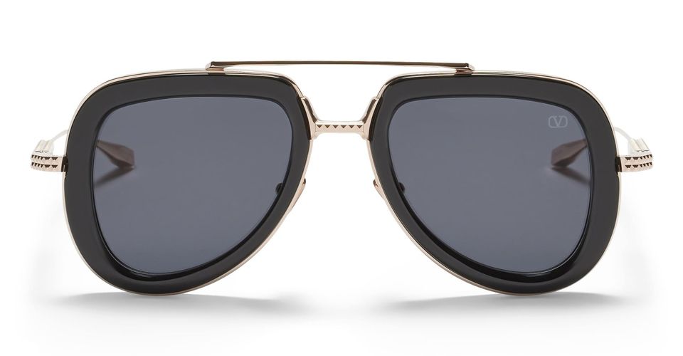 V-lstory - Black / White Gold Sunglasses - Valentino Eyewear - Modalova
