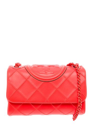 Fleming Soft Shoulder Bag With Diamond-shaped Pintucks In Leather Woman - Tory Burch - Modalova