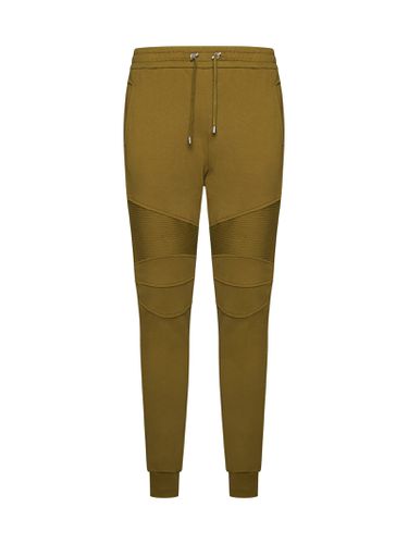 Brown Joggers With Drawstring In Cotton Man - Balmain - Modalova