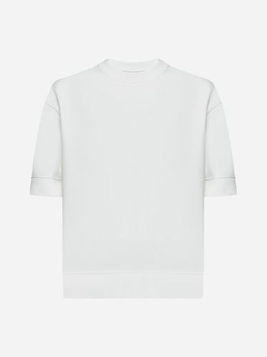 White Cotton Short-sleeved Sweatshirt - Jil Sander - Modalova