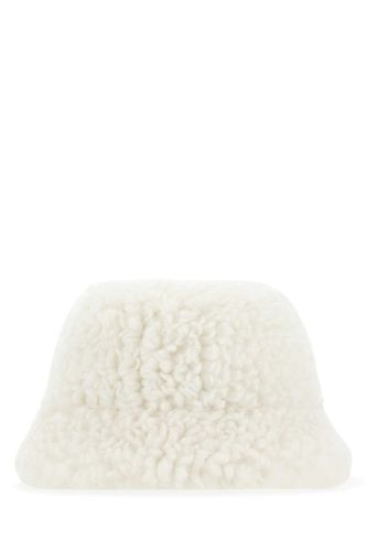 Prada Ivory Eco Shearling Hat - Prada - Modalova