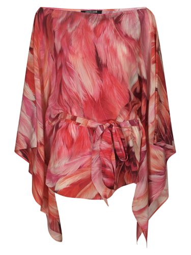 Feather Printed Dress - Roberto Cavalli - Modalova