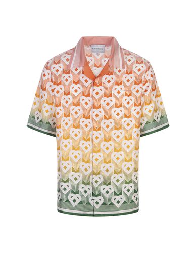 Gradient Heart Monogram Silk Shirt - Casablanca - Modalova