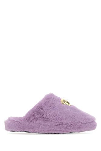 Versace Lilac Eco Fur Slippers - Versace - Modalova