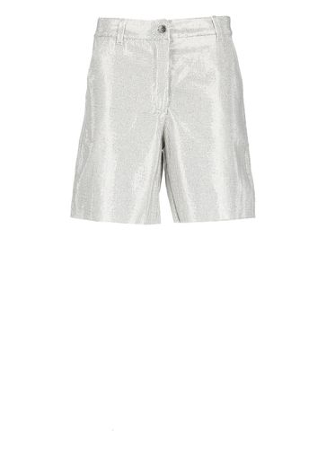 Cotton Bermuda Shorts With Strass - Ermanno Scervino - Modalova