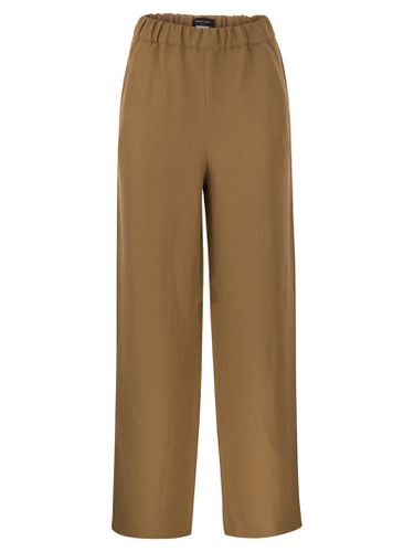 Cognac Brown Twill Weave Trousers - Fabiana Filippi - Modalova