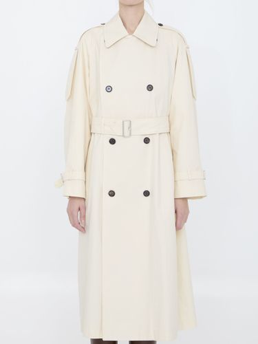 Burberry Long Trench In Gabardine - Burberry - Modalova