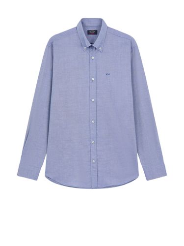 Oxford Shirt In Blue With Logo - Paul & Shark - Modalova