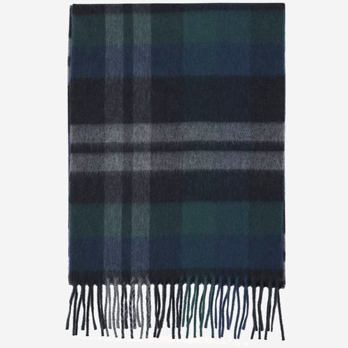 Cashmere Scarf With Check Pattern - Alex Begg - Modalova