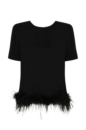 TwinSet Satin Blouse With Feathers - TwinSet - Modalova