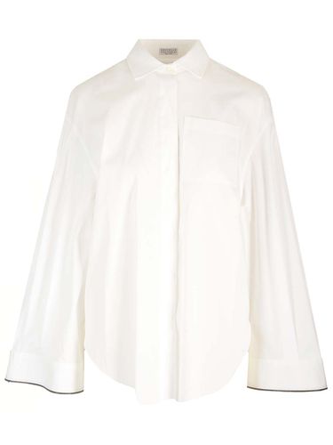 Stretch Popeline Shirt - Brunello Cucinelli - Modalova