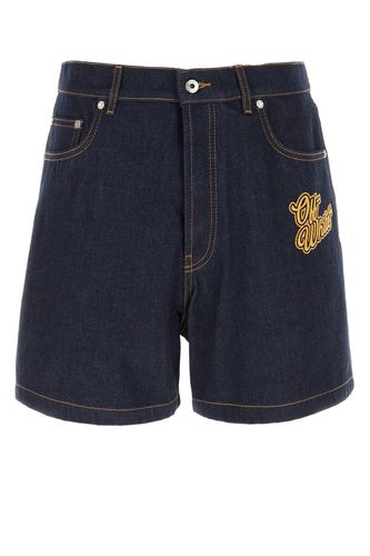 S Logo Patch Denim Shorts - Off-White - Modalova