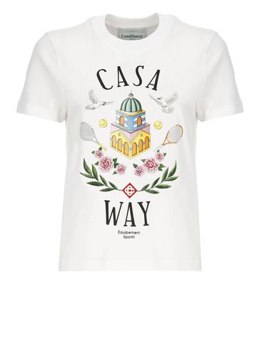 Casablanca T-shirt In White Cotton - Casablanca - Modalova