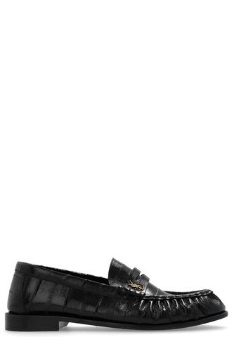 Logo Plaque Slip-on Loafers - Saint Laurent - Modalova