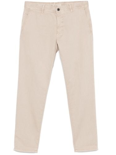 Taupe Cotton Blend Chino Trousers - Incotex - Modalova