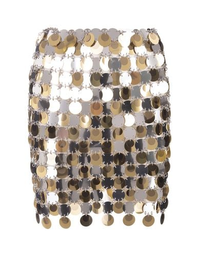 Gold And Sparkling Short Skirt - Paco Rabanne - Modalova