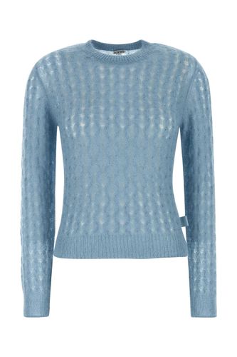 Pastel Light Blue Mohair Blend Sweater - Loewe - Modalova