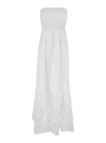 Long Embroidered Dress In Cotton Woman - Temptation Positano - Modalova