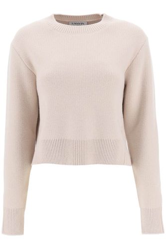 Cropped Wool And Cashmere Sweater - Lanvin - Modalova