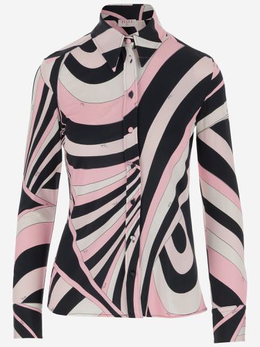 Stretch Viscose Shirt With Iris Pattern - Pucci - Modalova