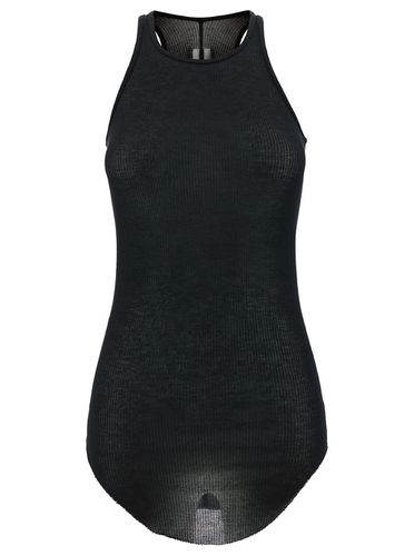 Ribbed Tank Top With Curved Hem In Viscose And Silk Blend Woman - Rick Owens - Modalova