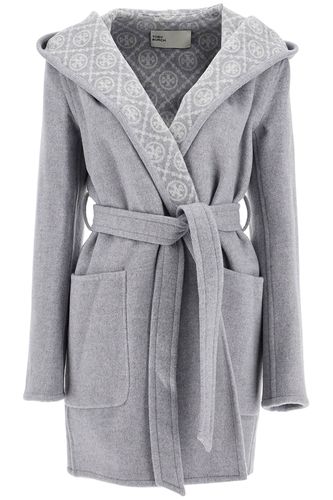 Mid-length Coat With Hood - Tory Burch - Modalova