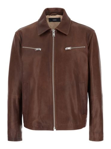 Maze Jacket With Classic Collar And Zipped Cuffs In Leather Man - ARMA - Modalova