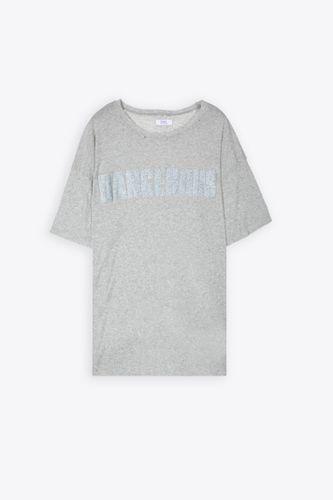 Unisex Logo Light Jersey Tshirt Knit Melange grey distressed jersey t-shirt glitter text Dangerous - Unisex Logo Light Jersey T-shirt Knit - ERL - Modalova