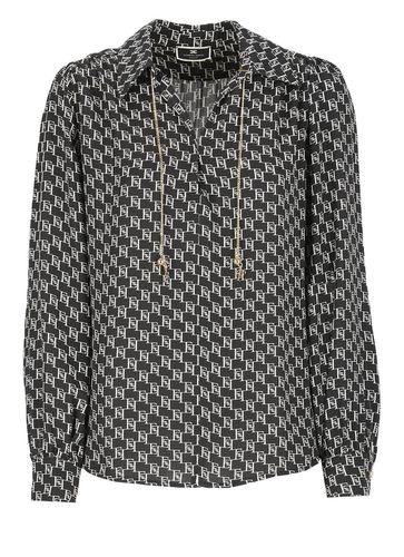 Shirt With Monogram - Elisabetta Franchi - Modalova