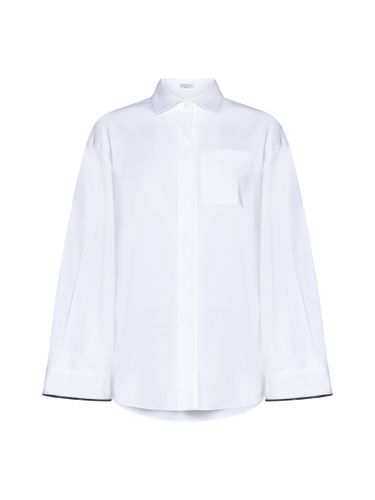 Stretch Popeline Shirt - Brunello Cucinelli - Modalova