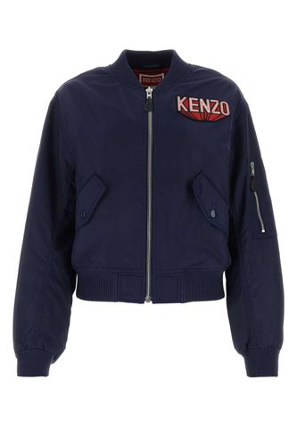 Kenzo Navy Blue Nylon Bomber Jacket - Kenzo - Modalova