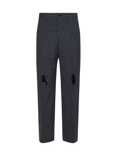 Patch Stitched Distressed Pinstripe Trousers - Marni - Modalova