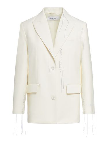 Off-White Ivory Jersey Blazer - Off-White - Modalova