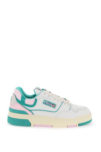 Clc Sneakers In And Green Leather - Autry - Modalova