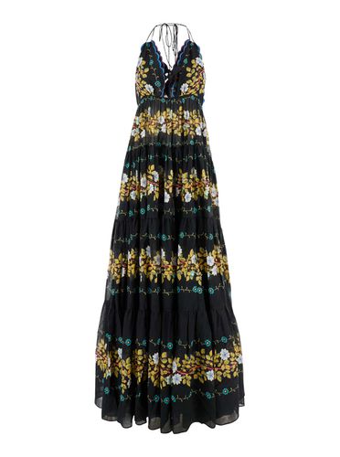 Multicolor Maxi Dress With Floral Print In Cotton Woman - Etro - Modalova
