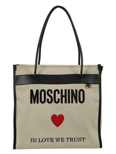 In Love We Trust Shopper Bag - Moschino - Modalova