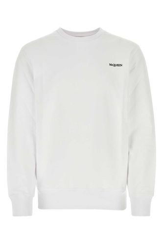 White Cotton Sweatshirt - Alexander McQueen - Modalova