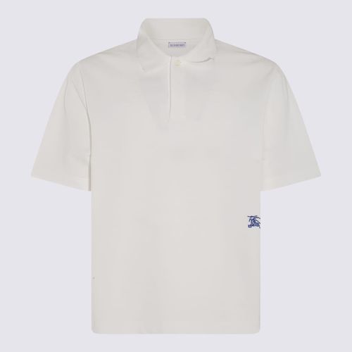 Burberry White Cotton Polo Shirt - Burberry - Modalova